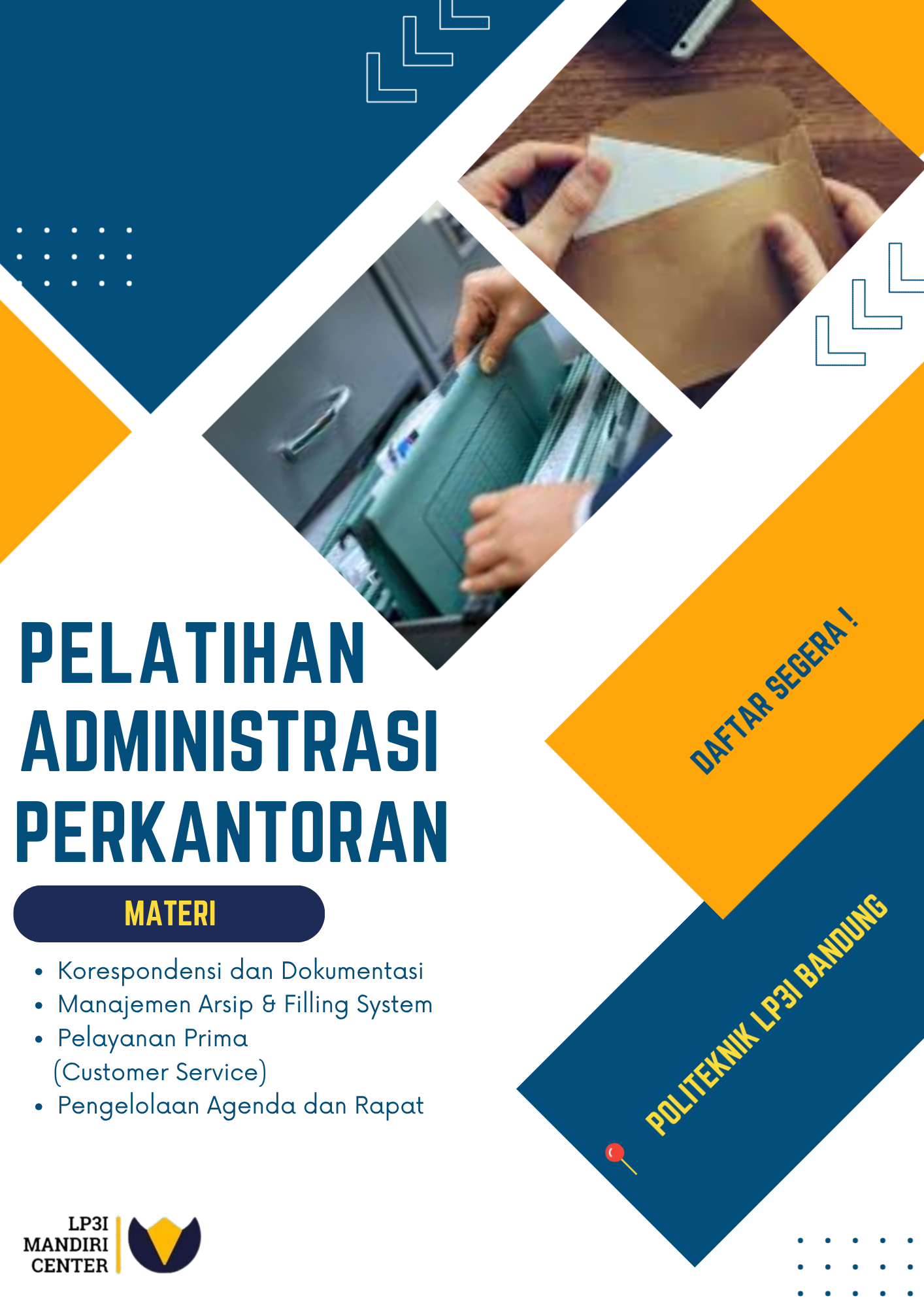 Poster Pelatihan Pengolahan Dokumen dan Administrasi